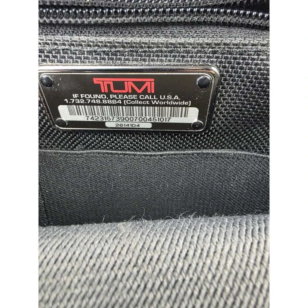 Tumi‎ Alpha Organizer Laptop Briefcase Ballistic Nylon Bag 26141D4 Black *READ*